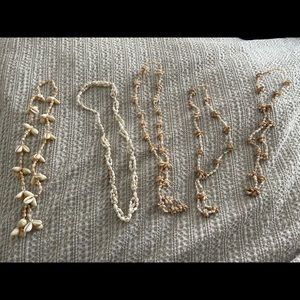 5 seashell necklaces